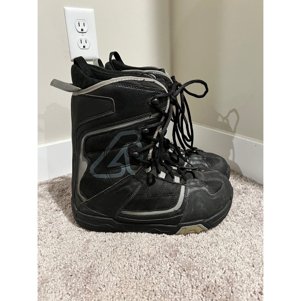 Avalanche Mens Snowboard Boots Black Grey Lace Up Winter Sports Sport